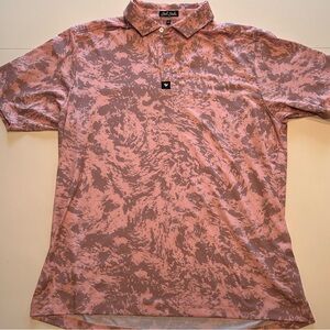 Men’s XL Bad Birdie Golf Polo - light and dark pink